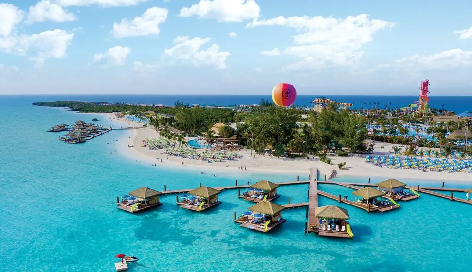 Royal Caribbean private-island beach and waterpark